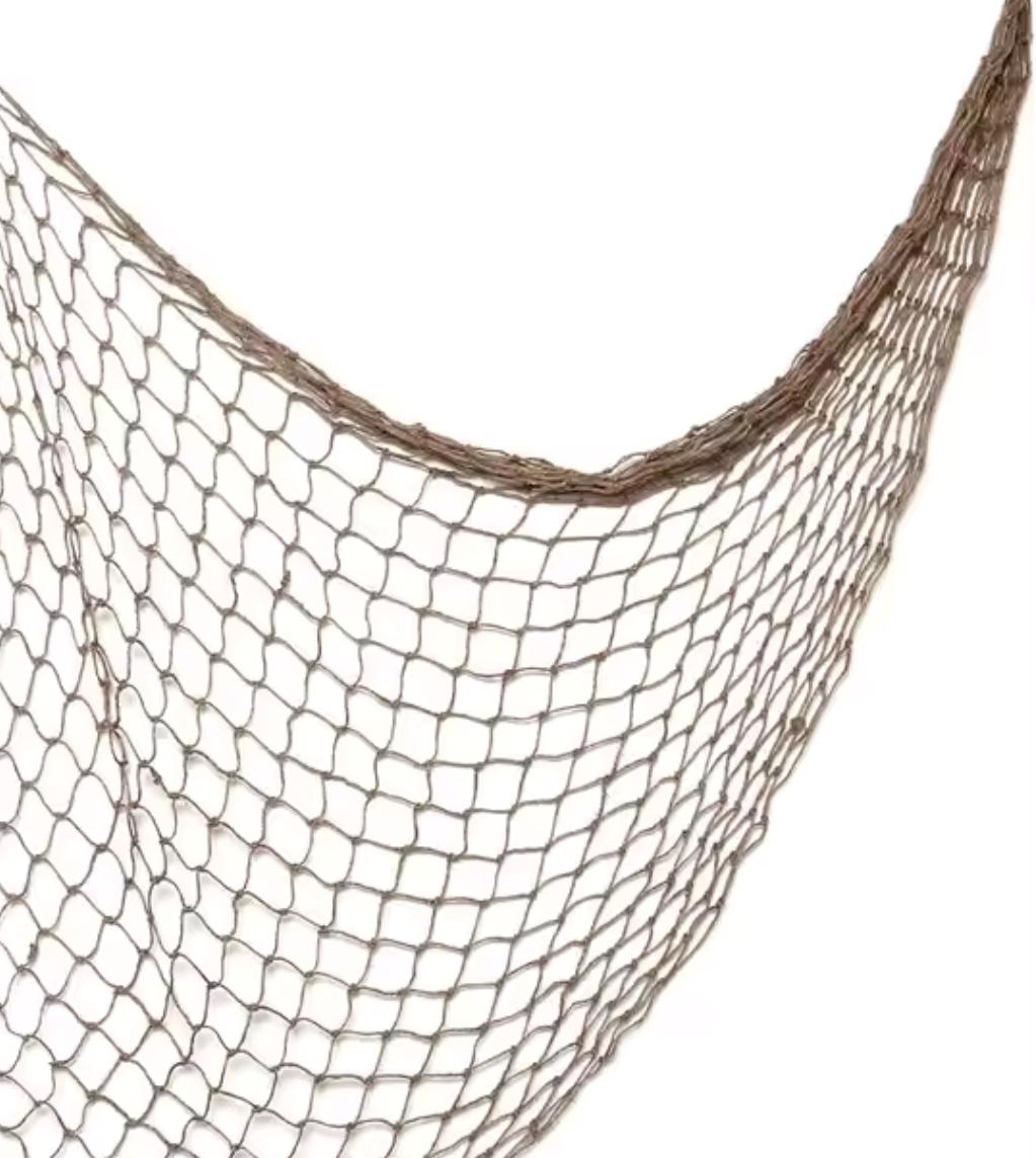Recycled 5x5" Decorative Fish Net Coastal Beach Sustainable Décor