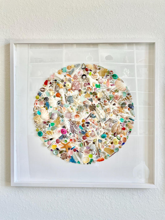 COLORFUL SHELL MIX 85 Pc. 1/4"-2" Seashells, Urchins, Sea Glass, Starfish, Coastal Small Crafts
