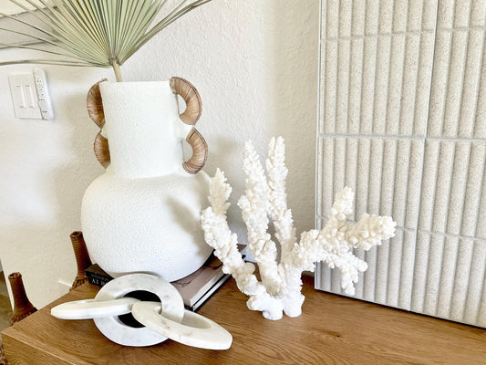 Branch Coral Fossil Specimen: 13" x 12"x 8" Coastal Beach House Décor