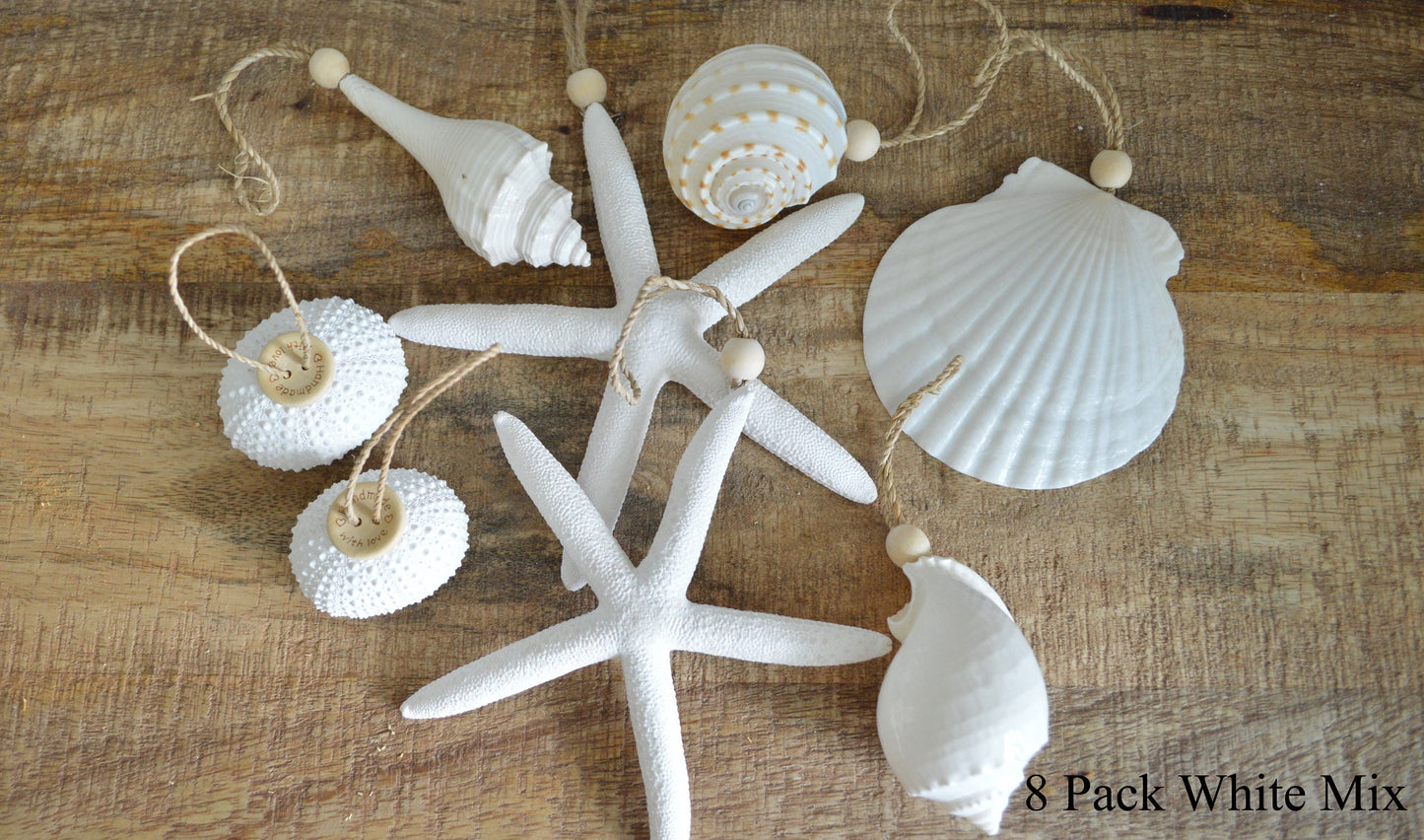Seashell Ornaments *You choose Type and Quantity* Starfish Sea Shell Urchins Beach Coastal Party