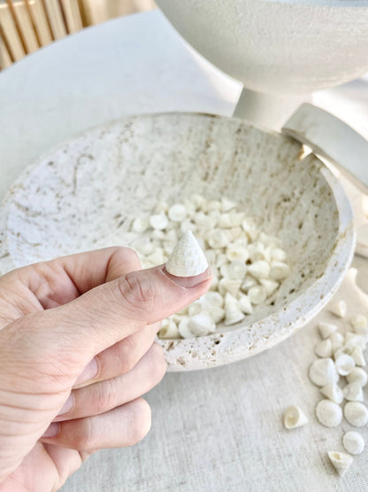 Small PEARLY OFF WHITE Real Pearlized Top Shells Trochus Seashells 1/2 -3/4" Beach Coastal Décor Crafts Jewelry Sailors Valentine