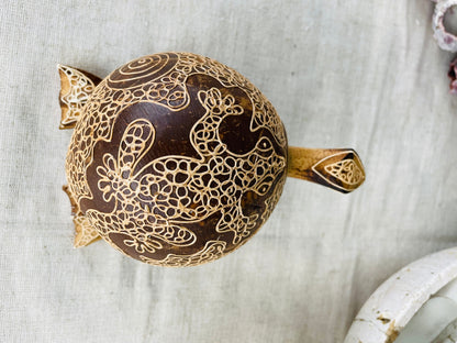 TURTLE LOVERS Handmade Carved Coconut Shell Bobbing Bobble Head Coastal Beach Gift Natural & Eco Friendly Kids Toy Organic Sustainable Décor