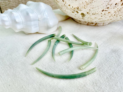 Premium Craft Shells 2-3" Seafoam GREEN Tusk Dentalium You Pick Quantity, Jewelry Coastal Art & Décor Seashells FREE Shipping