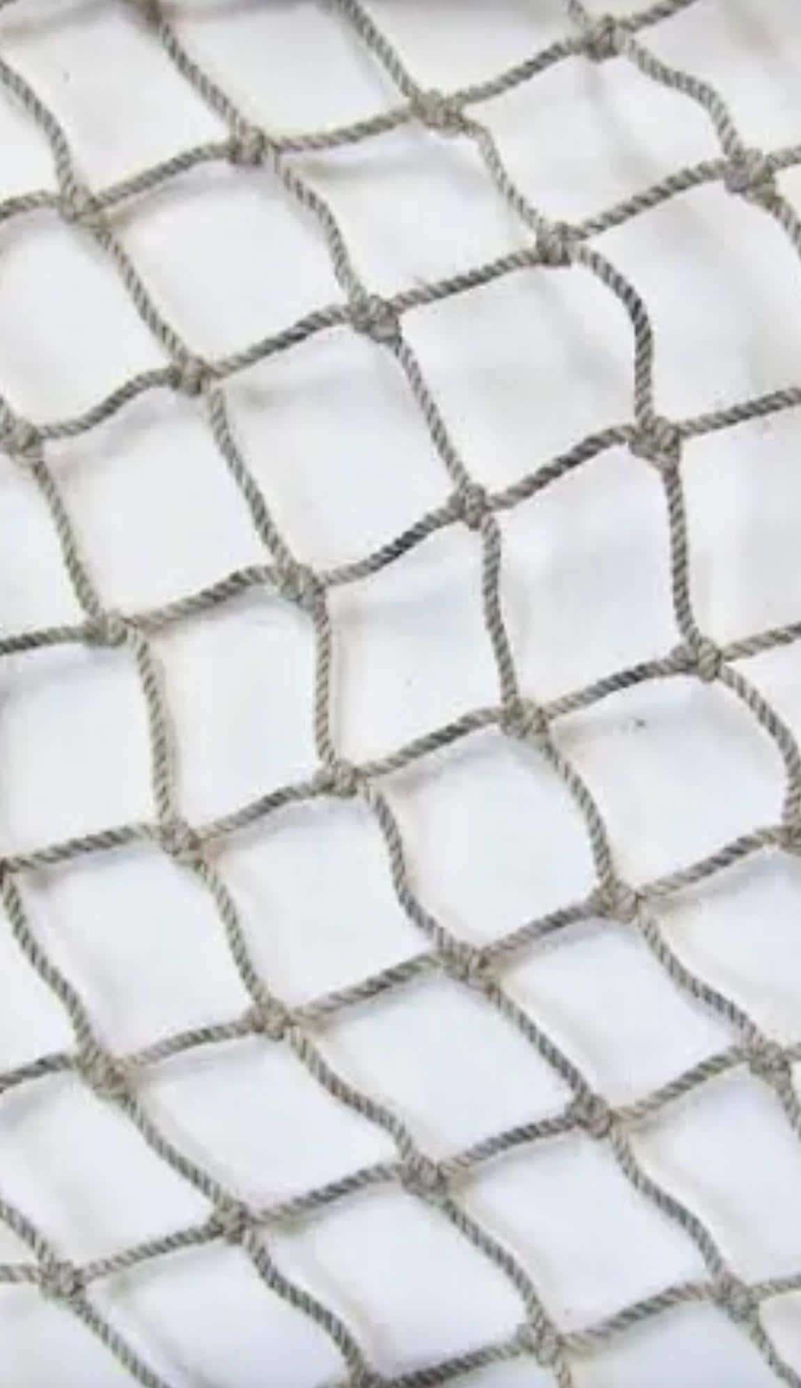 Authentic Recycled 5x10' or 10x10" Decorative Fish Net Taupe Grey Coastal Beach Table Cloth Natural Sustainable Décor Nautical Fishnet 3/4"