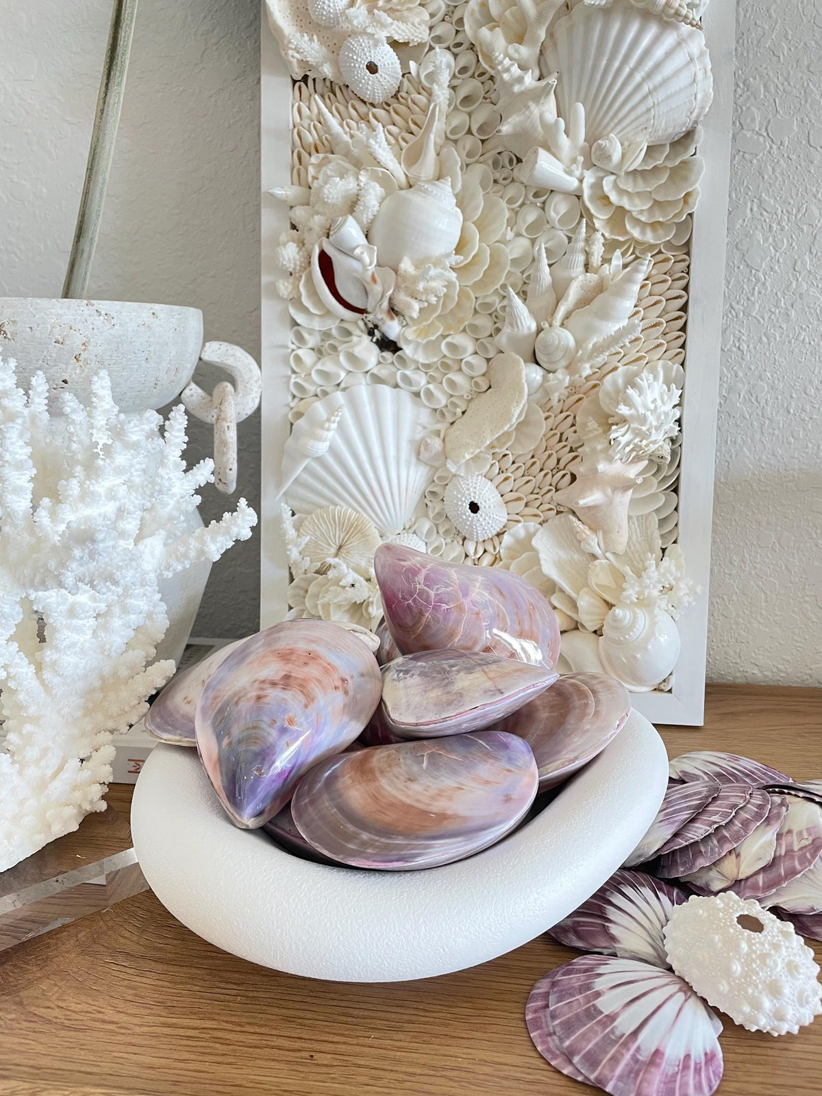 Purple Polished Oyster Pair LARGE 4-6", You Choose Size, Shell Seashell Coastal Crafts