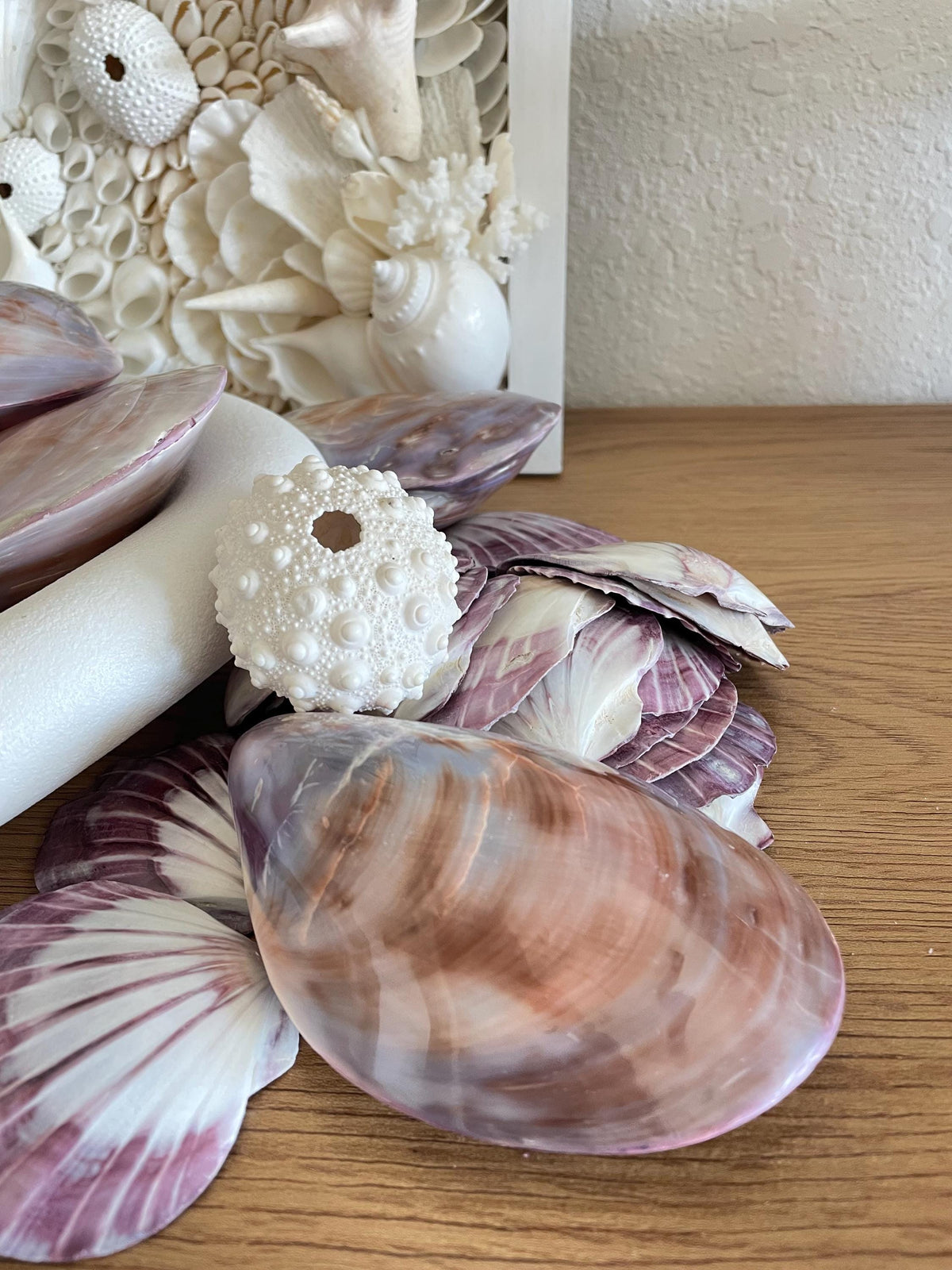 Purple Polished Oyster Pair LARGE 4-6", You Choose Size, Shell Seashell Coastal Crafts