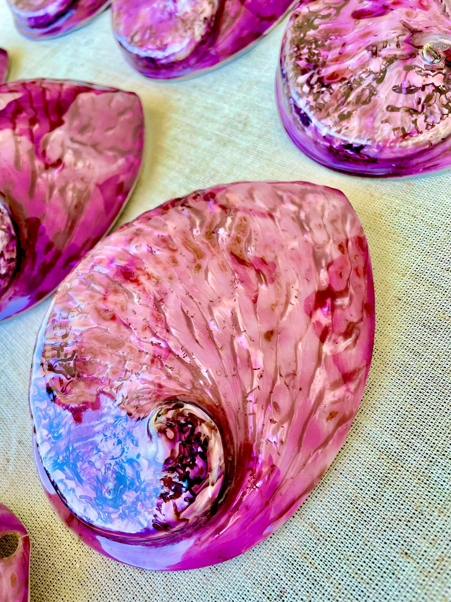 PURPLE ABALONE SHELL Huge 5.5-6" X-Large High Gloss Polished Display Seashell Midas Iridescent Sage Dish