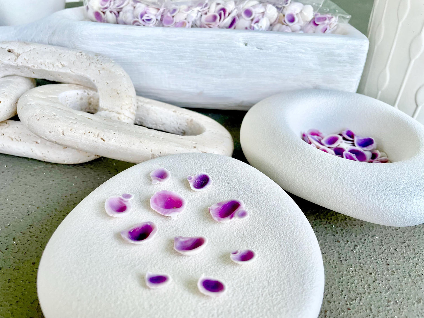 CEBU BEAUTY HALF Cuts Craft Shells .25-.5" *You Choose Quantity*Purple Violet Seashells Coastal Beach