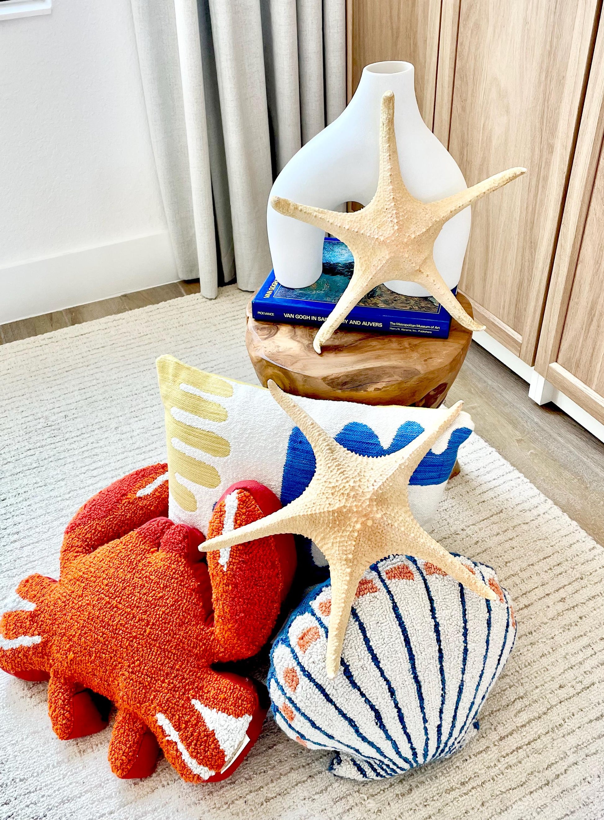 Rare WORLDS LARGEST 14-17" Pink Tip Starfish Beach Home Décor Mantle Piece Coastal Lovers Gift Golden pink Yellow Orange Seashells Shells