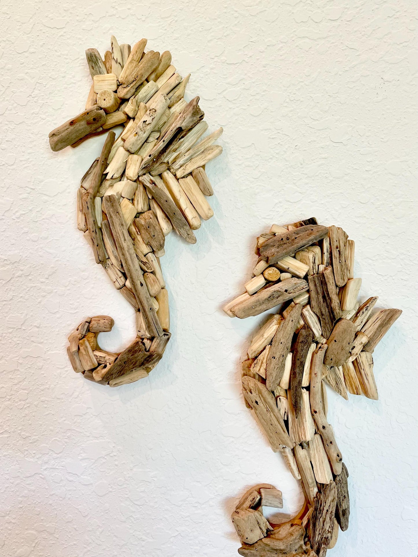 Driftwood SEAHORSE Handmade 14" x 7" Wall Hanging Art Coastal Beach Gift Natural & Eco Friendly Organic Sustainable Ocean Décor