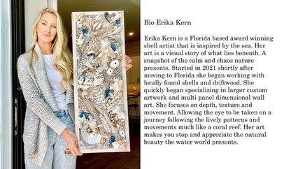 Organic Seashell Wall Art Coastal Natural REAL Shells Urchins Coral High End Beach House Décor White Collage Hanging 36”x12"