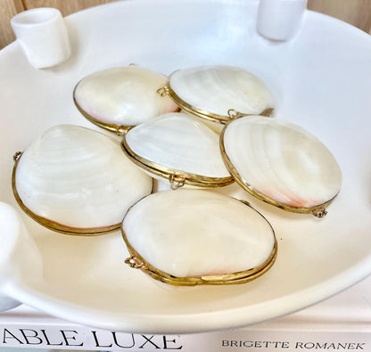 Shell Coin Purse Coastal Gift Box: Cowrie, Clam, Scallop Seashells