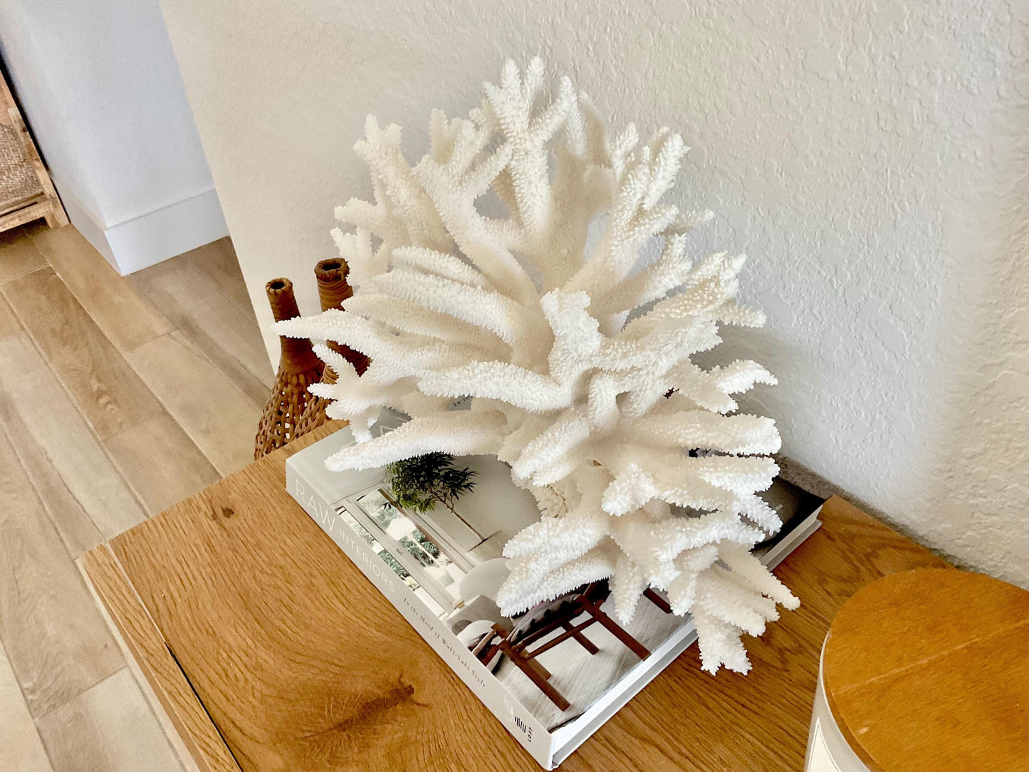 Extra LARGE 100% Natural Oversized BRANCH Coral Fossil 15" x 10" x 10" XL Specimen Coastal Display Beach House Décor Centerpiece White