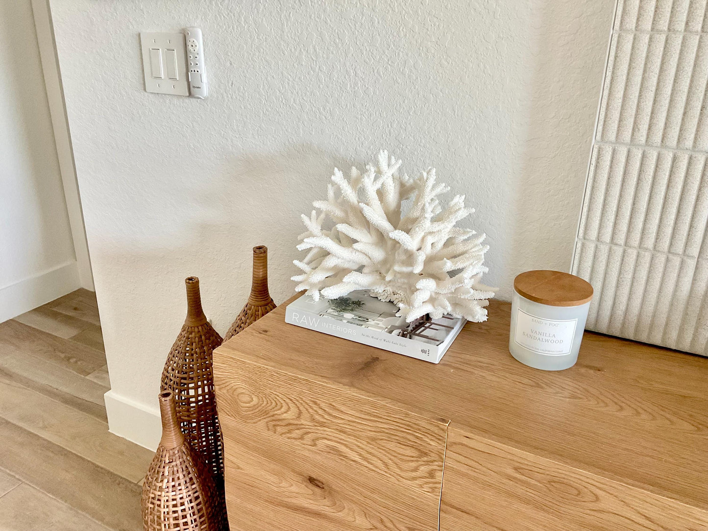 Extra LARGE 100% Natural Oversized BRANCH Coral Fossil 15" x 10" x 10" XL Specimen Coastal Display Beach House Décor Centerpiece White