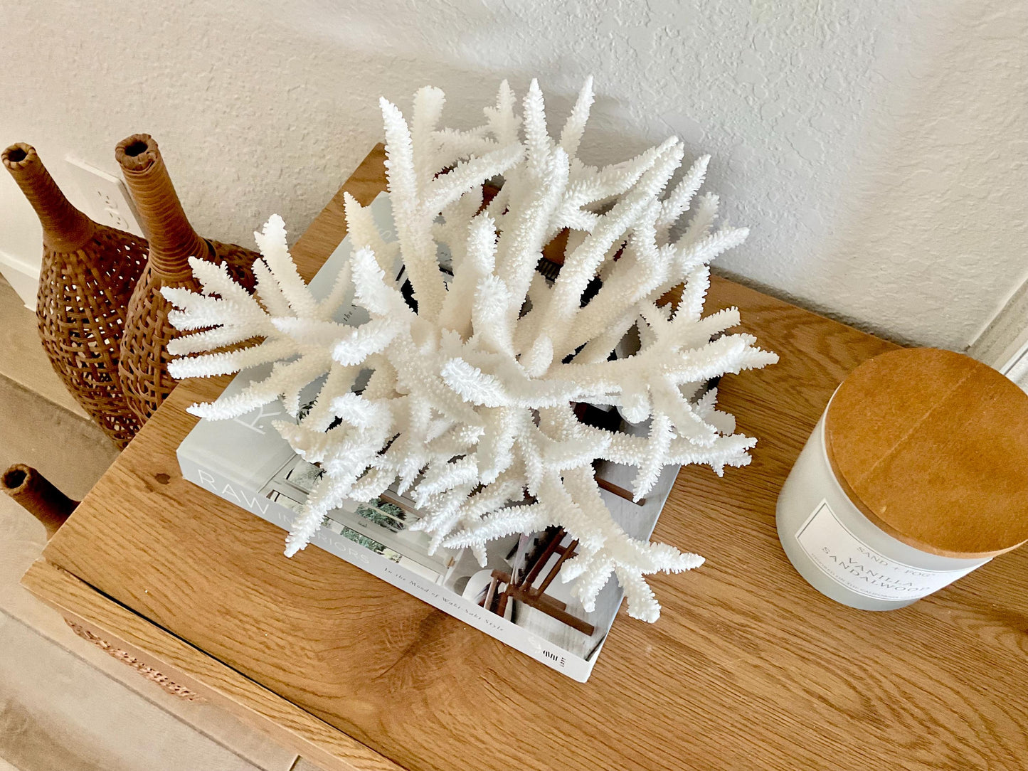 Extra LARGE 100% Natural Oversized BRANCH Coral Fossil 15" x 12" x 8.5" XL Specimen Coastal Display Beach House Décor Centerpiece White