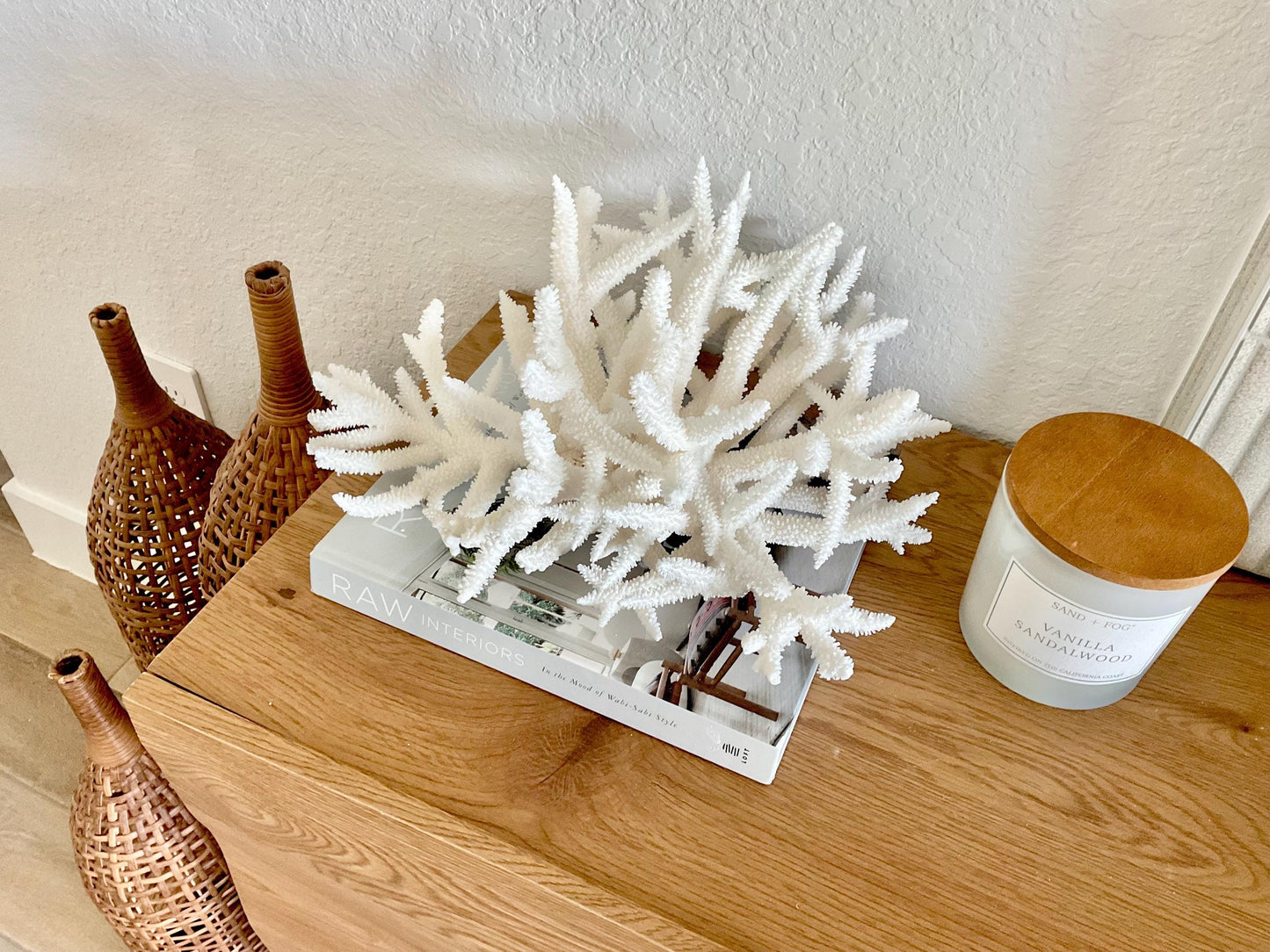 Extra LARGE 100% Natural Oversized BRANCH Coral Fossil 15" x 12" x 8.5" XL Specimen Coastal Display Beach House Décor Centerpiece White