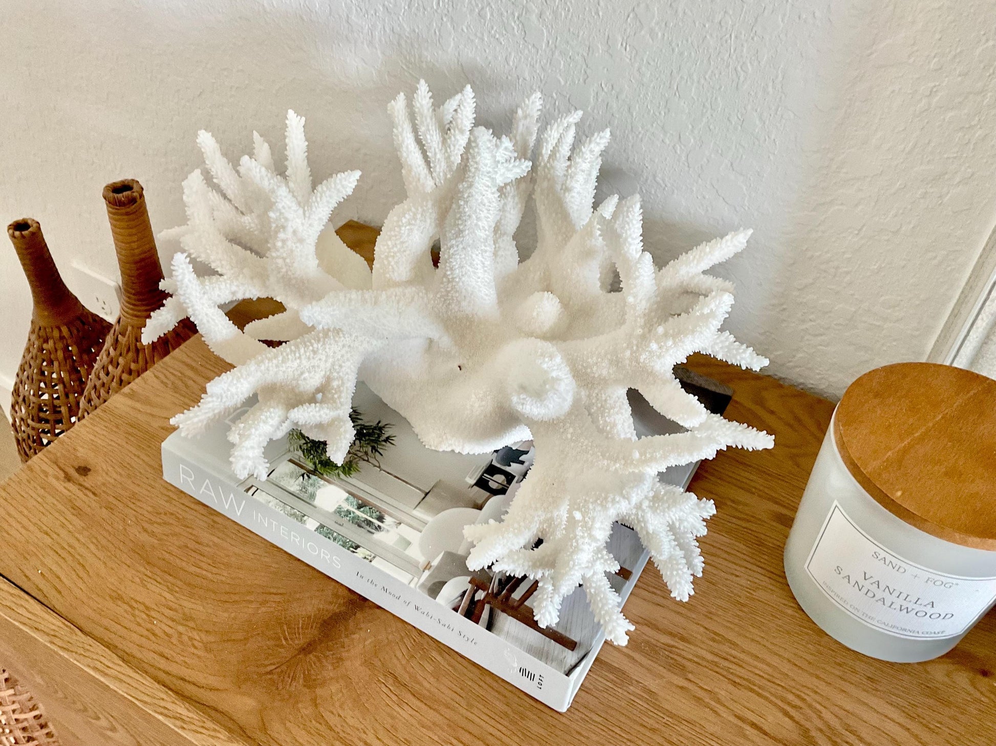Extra LARGE 100% Natural Oversized BRANCH Coral Fossil 17" x 12" x 9" XL Specimen Coastal Display Beach House Décor Centerpiece White