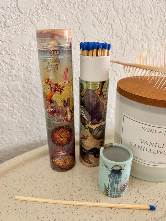 Vintage Sea Life Decorative Match Tubes – Coastal Home Décor & Gift