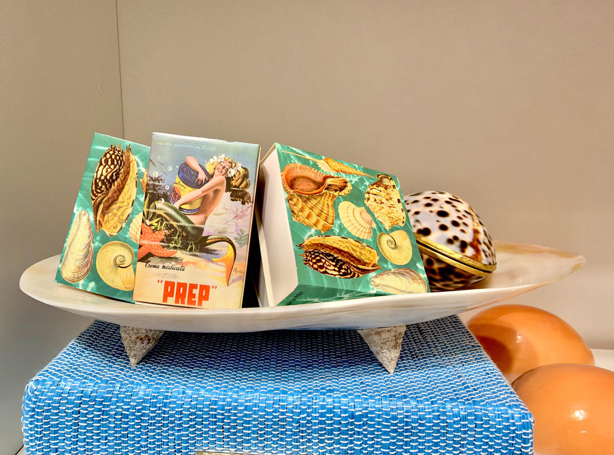 Seashells In Water Decorative Matchboxes – Set of 3 – Coastal Home Décor & Nautical Gift