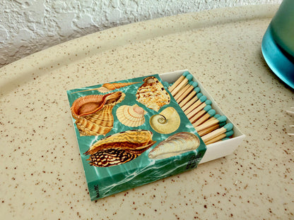 Seashells In Water Decorative Matchboxes – Set of 3 – Coastal Home Décor & Nautical Gift