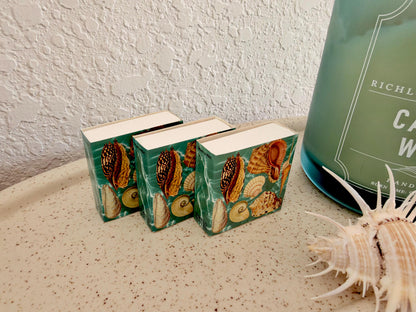 Seashells In Water Decorative Matchboxes – Set of 3 – Coastal Home Décor & Nautical Gift