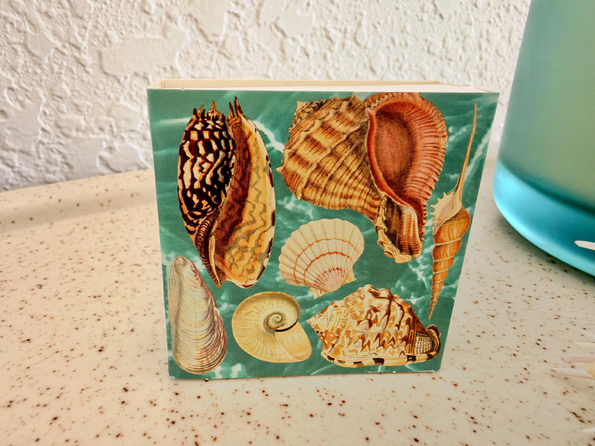 Seashells In Water Decorative Matchboxes – Set of 3 – Coastal Home Décor & Nautical Gift
