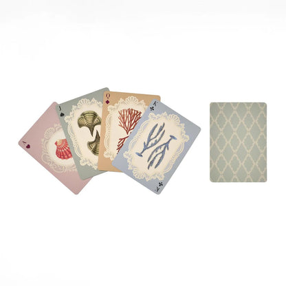 Luxury Seashell Sea Life Specimens Playing Cards: Coastal Home Décor Gift