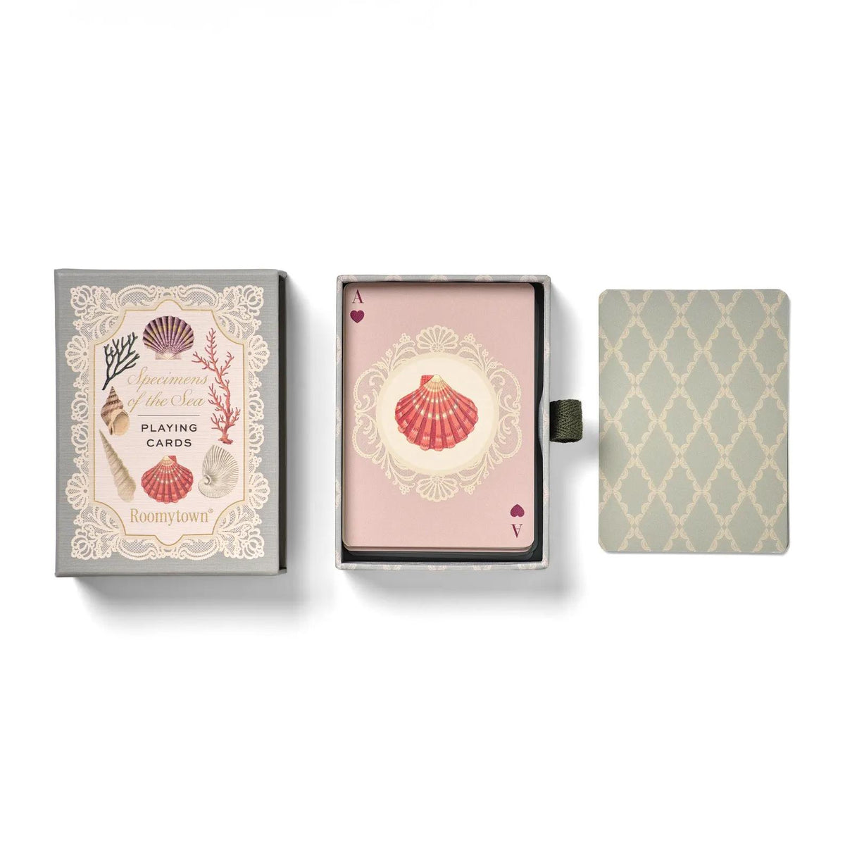 Luxury Seashell Sea Life Specimens Playing Cards: Coastal Home Décor Gift