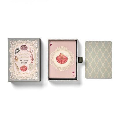 Luxury Seashell Sea Life Specimens Playing Cards: Coastal Home Décor Gift