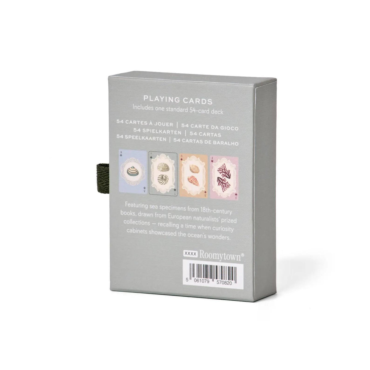 Luxury Seashell Sea Life Specimens Playing Cards: Coastal Home Décor Gift