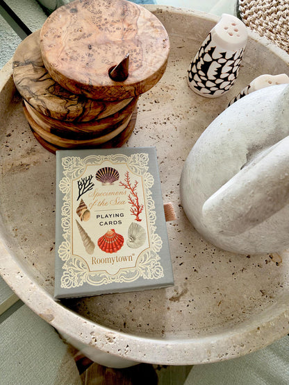 Luxury Seashell Sea Life Specimens Playing Cards: Coastal Home Décor Gift