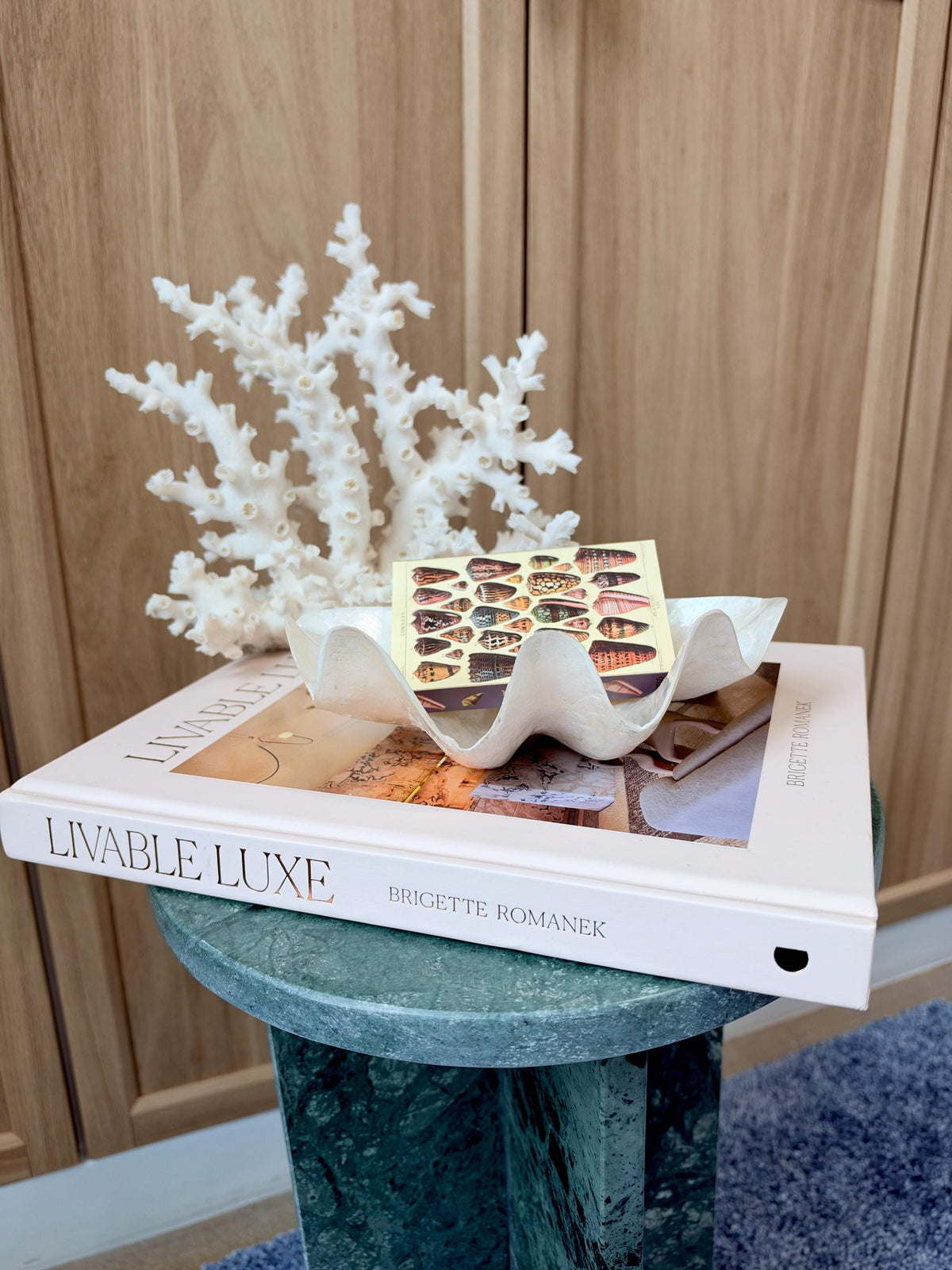 Capiz Clam Shell Bowl 8"x4"x3" Scalloped Edge Dish Seashell Ivory Coastal Home Décor