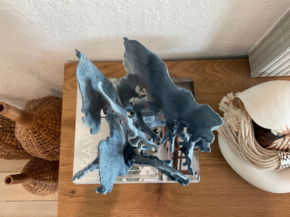 Blue Ridge Coral Fossil Specimen: 15.5" x 11" x 9” Coastal Beach House Décor