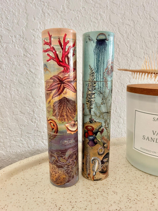 Vintage Sea Life Decorative Match Tubes – Coastal Home Décor & Gift