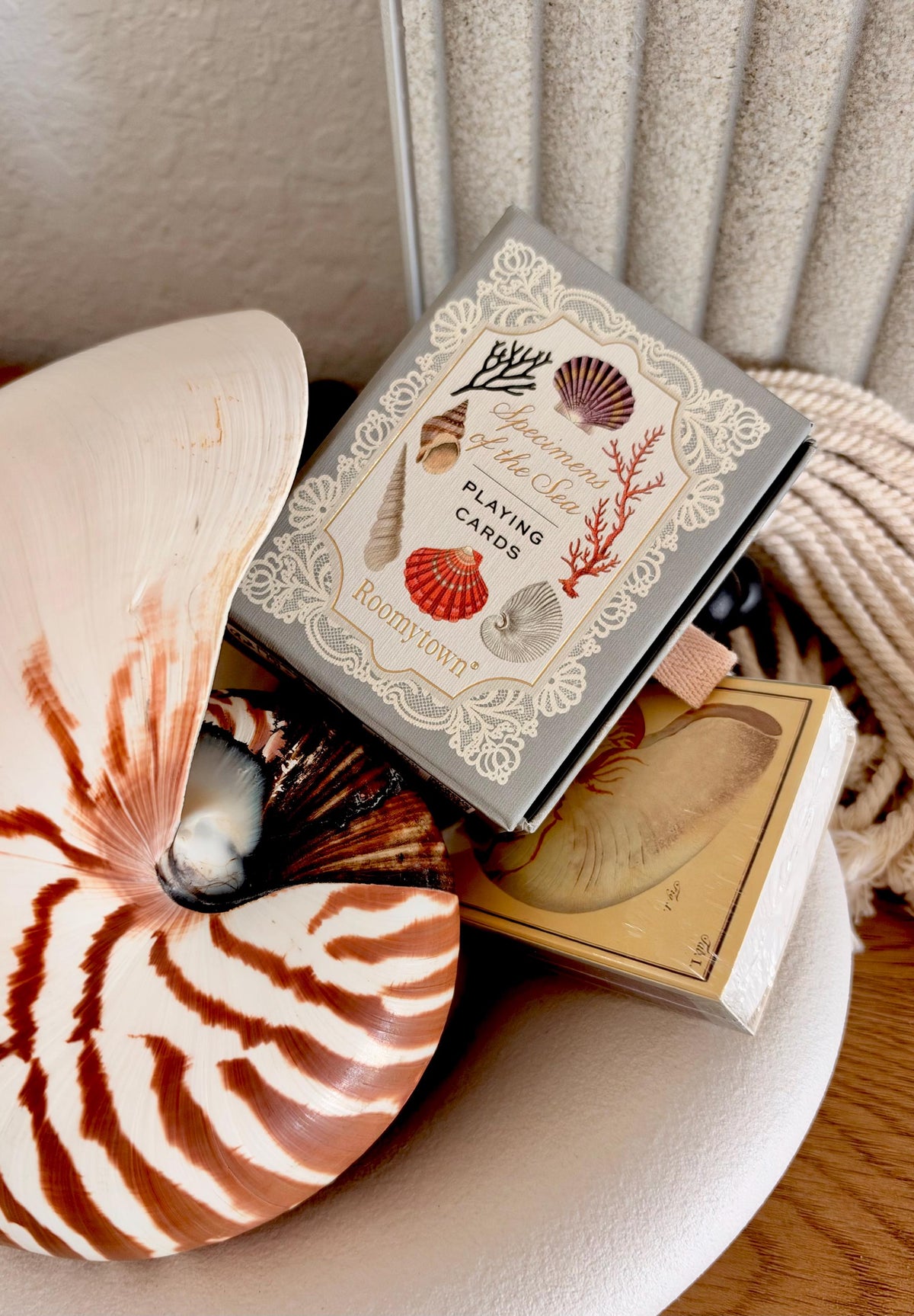 Luxury Seashell Sea Life Specimens Playing Cards: Coastal Home Décor Gift