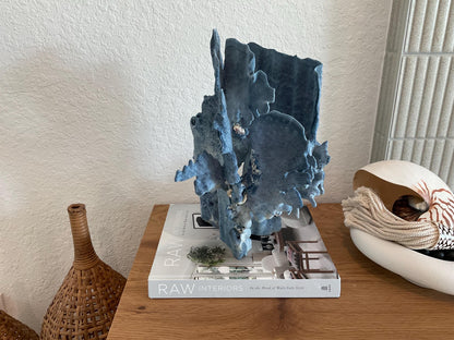 Blue Ridge Coral Fossil Specimen: 15.5" x 11" x 9” Coastal Beach House Décor
