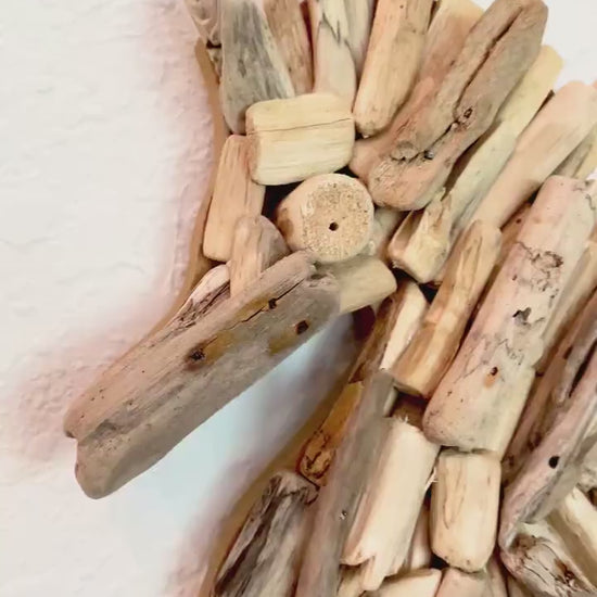 Driftwood SEAHORSE Handmade 14" x 7" Wall Hanging Art Coastal Beach Gift Natural & Eco Friendly Organic Sustainable Ocean Décor